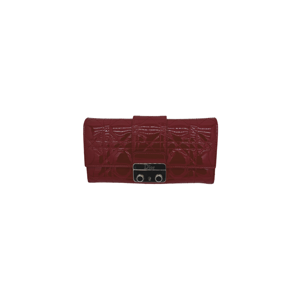 Portefeuille New Lock cuir rouge