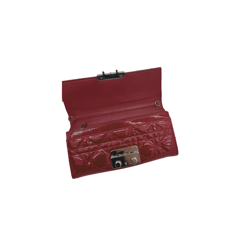 Portefeuille New Lock cuir rouge